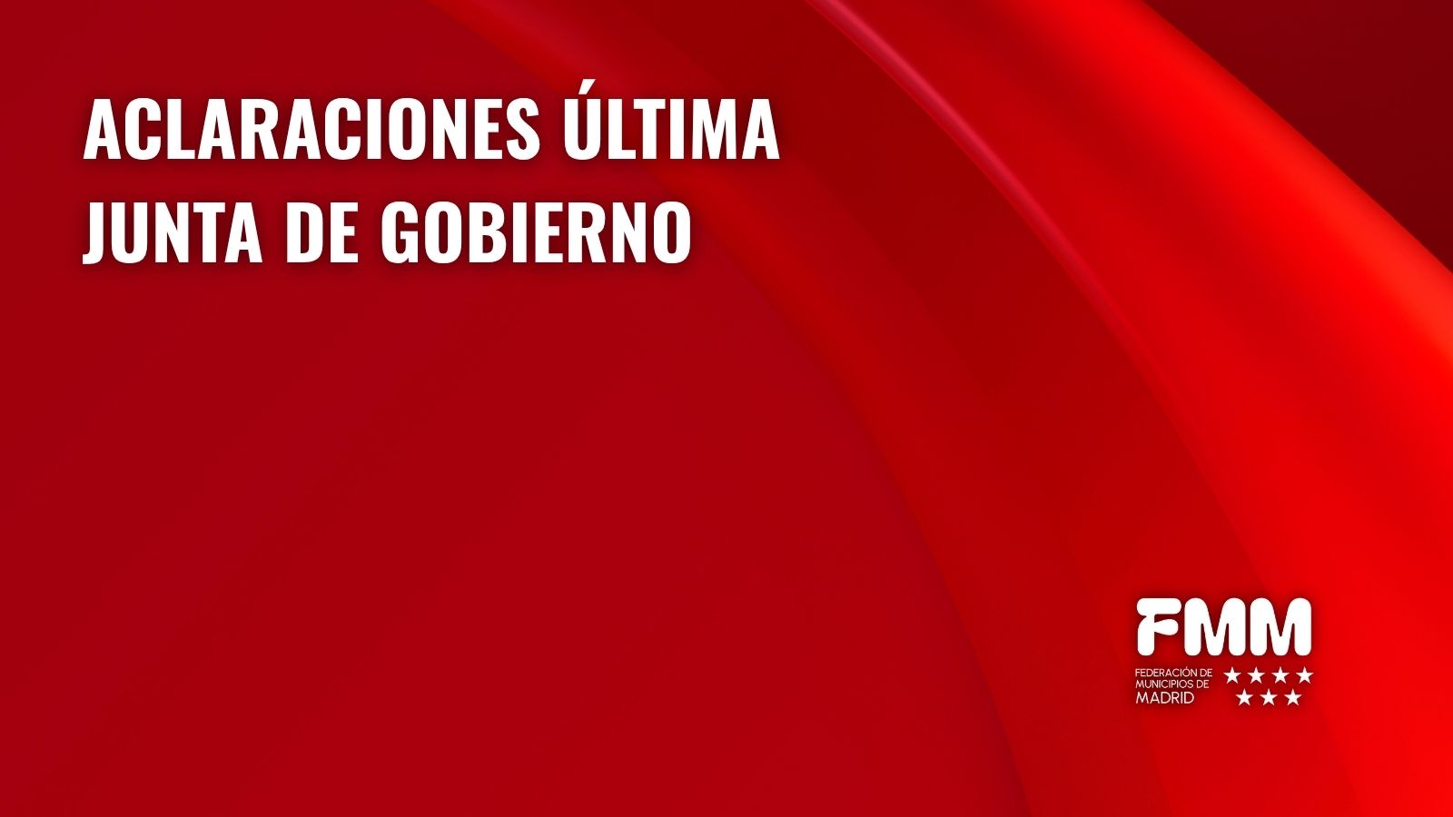 La FMM lamenta el clima de confrontación promovido por el grupo socialista